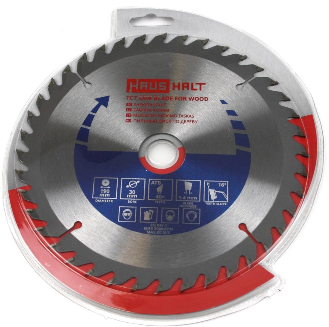 CIRCULAR SAW BLADE WOOD 190X30X40 14971786