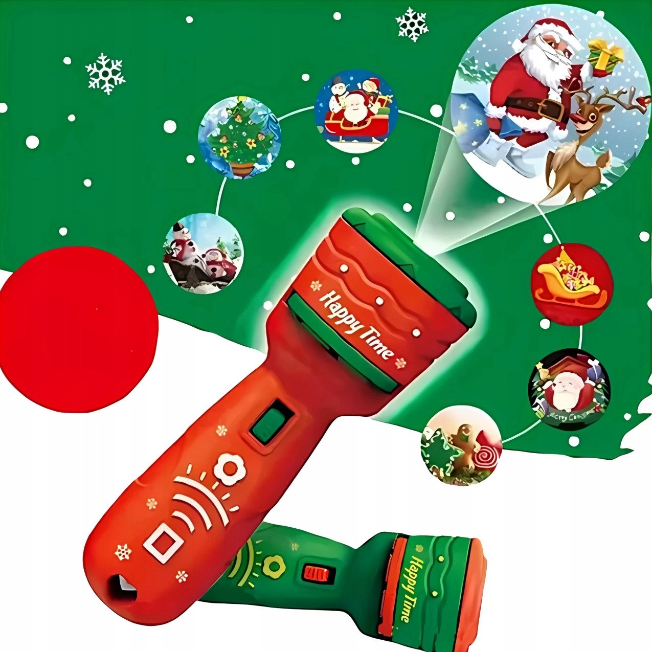 Flashlight projector for children Christmas Santa