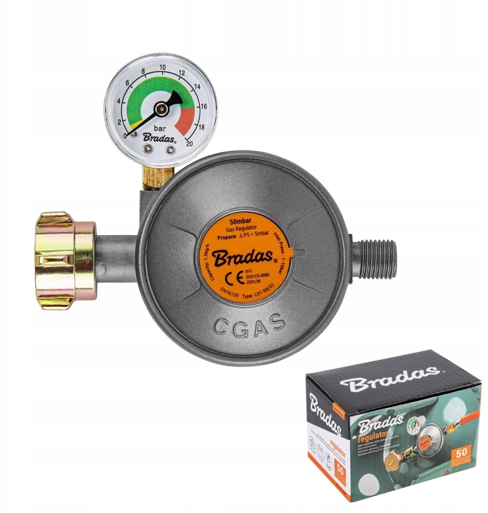 Bradas BRADAS GAS REGULATOR WITH PRESSURE