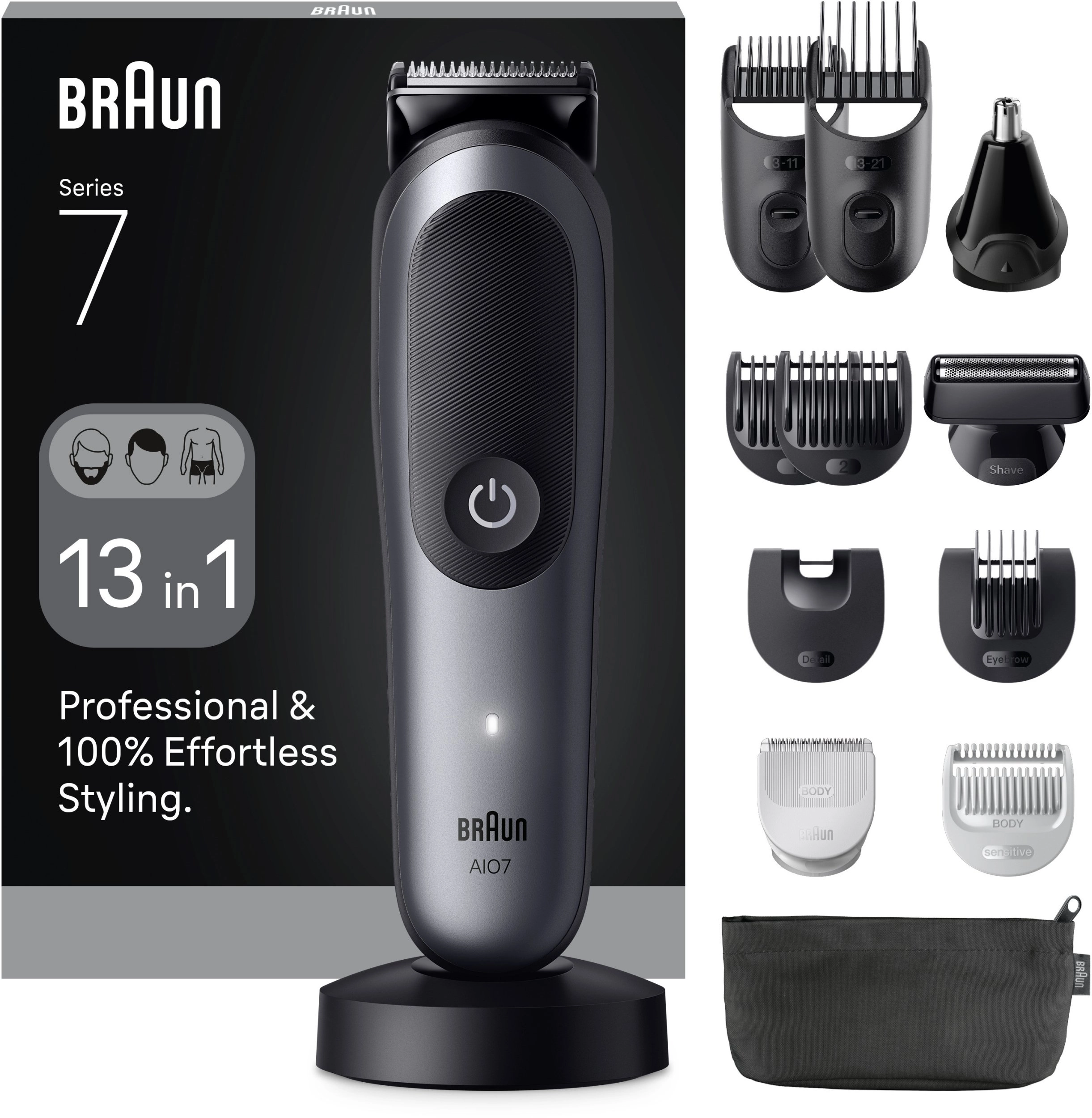 Braun 80789908 hair clipper Dark Gray