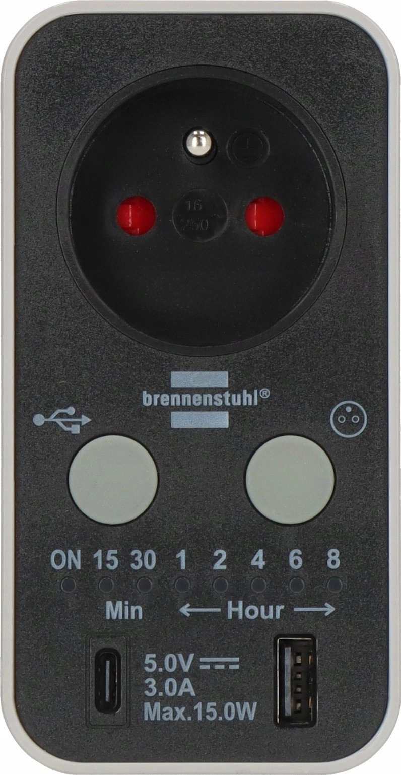 Timer (socket) 16A with USB-A and