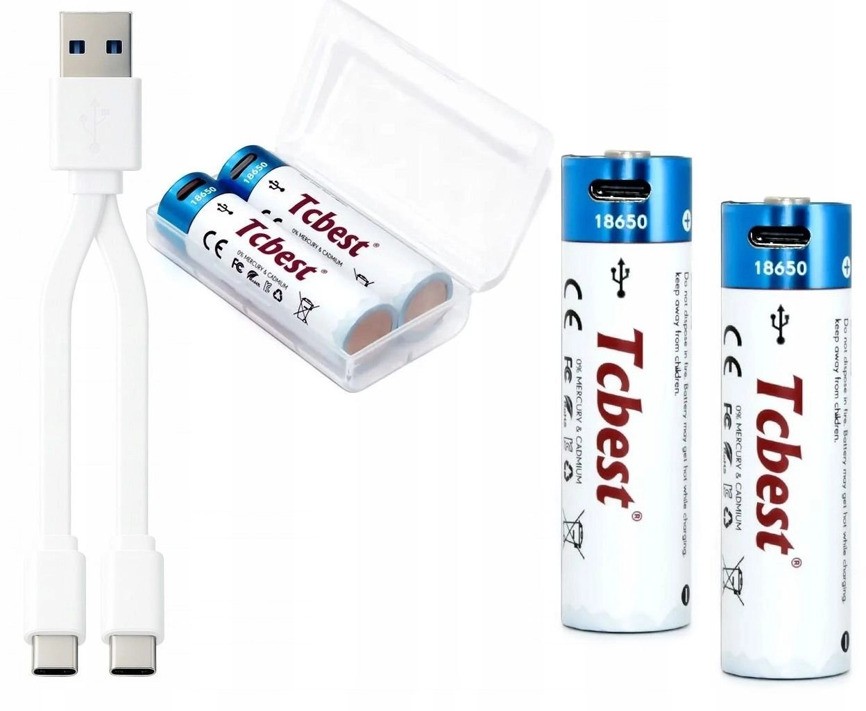 2x Li-ion Battery 18650 Battery 2000mah