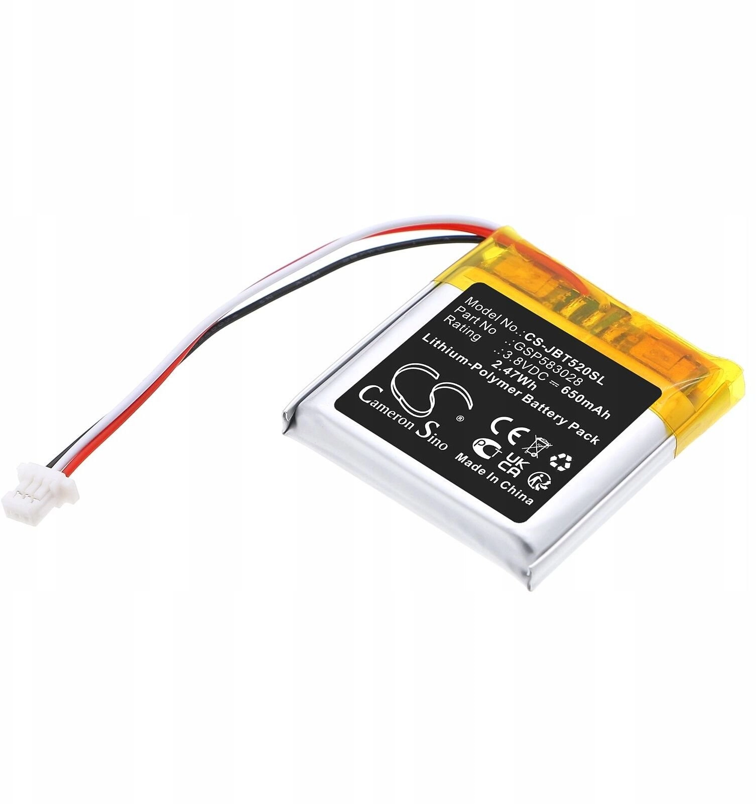 Rechargeable Battery Type Jbl Gsp583028 For