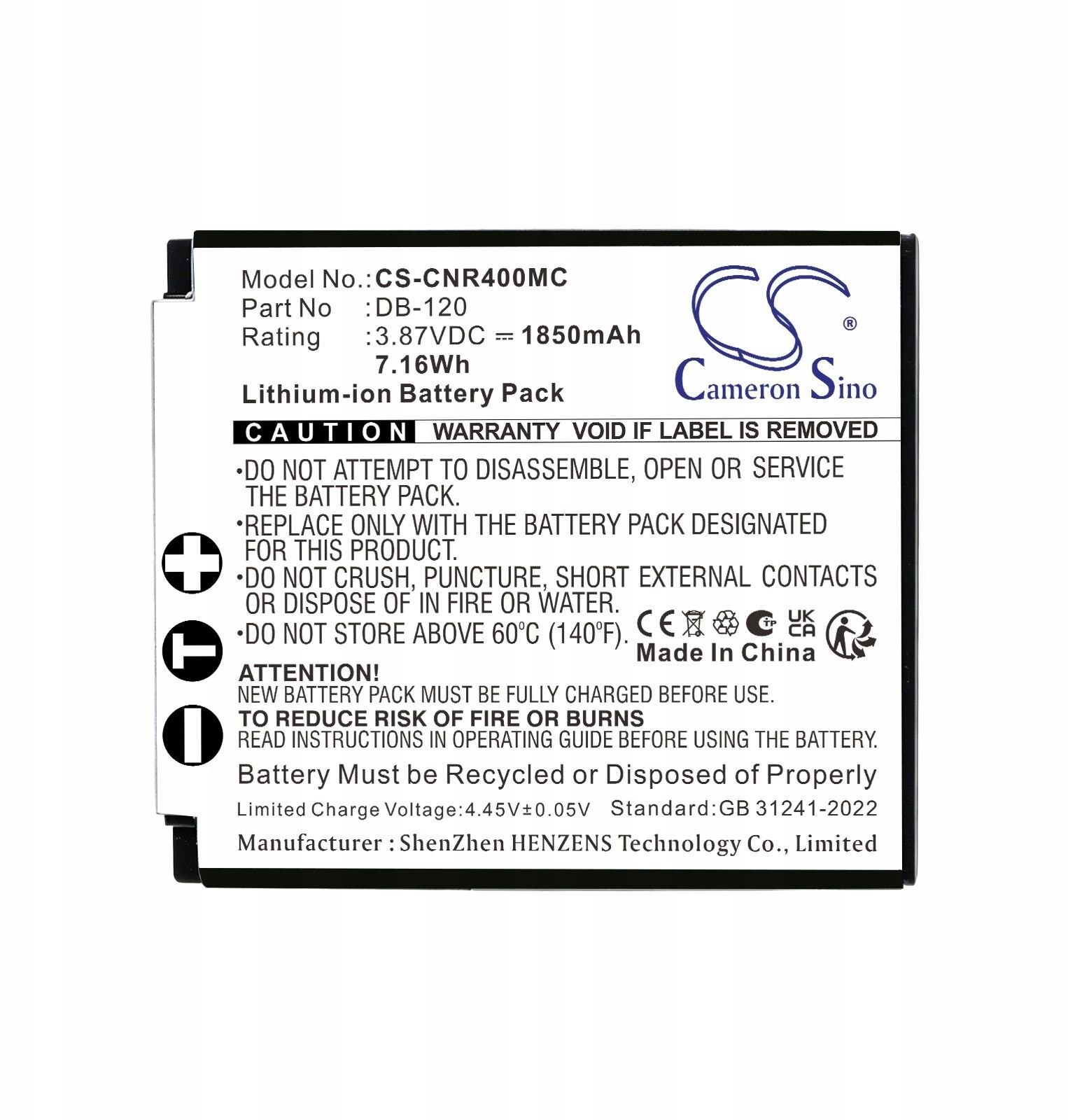 Battery Cameron Sino Battery type DB-120