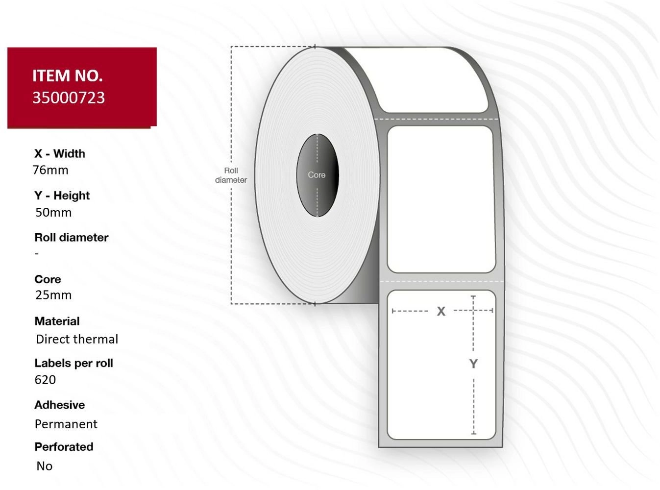 Capture Label 76x50 - Core 25