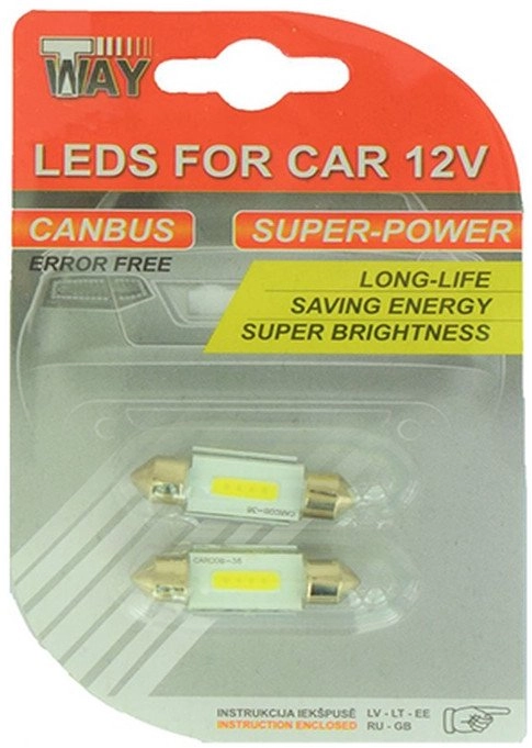 LED BULBS C5W 1 COBX4 36MM