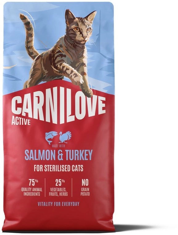 CARNILOVE ACTIVE CAT SALMONTURKEY STERILISED 6kg