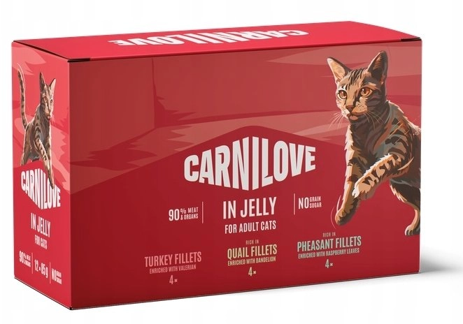 CARNILOVE CAT POUCH JELLY MULTIPACK 12X85g