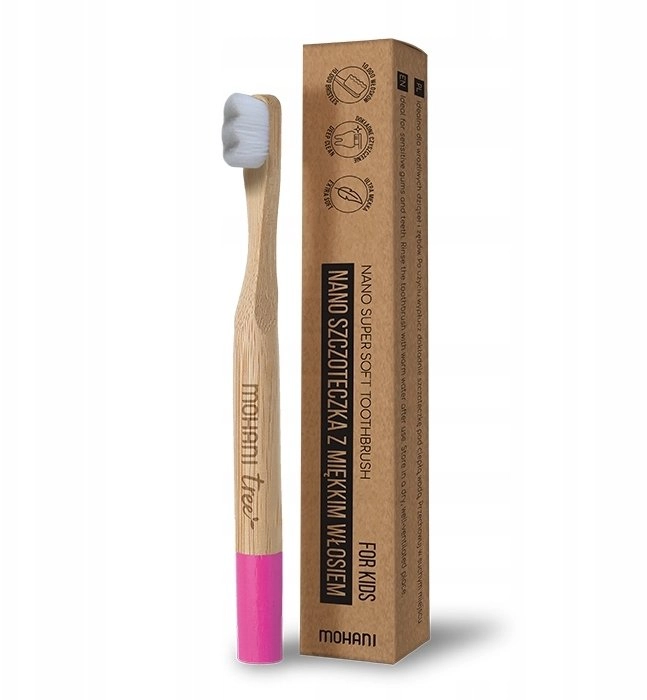 MOHANI_Nano bamboo toothbrush for children  pink