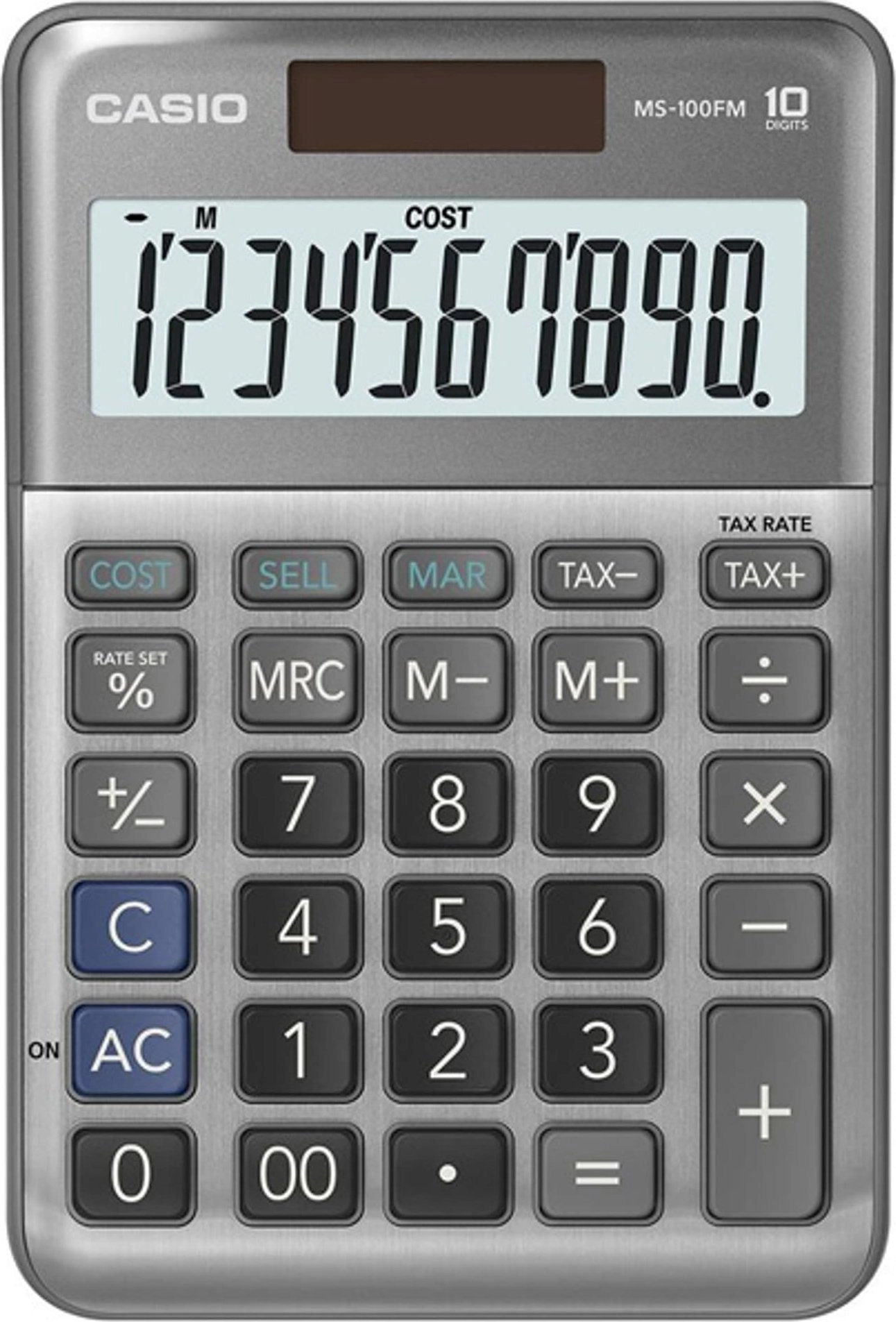 Casio Calculator MS 100 FM silver