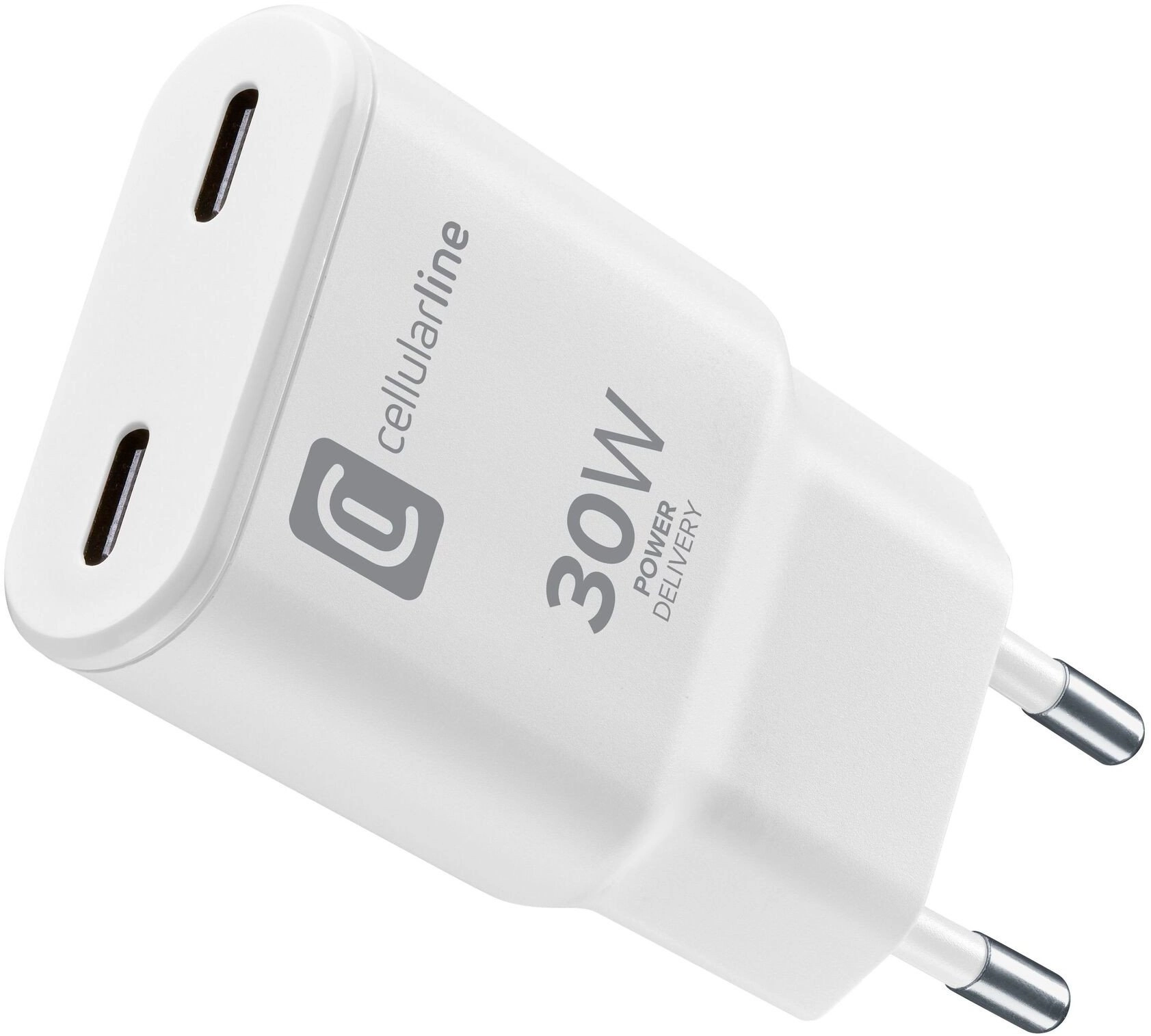 Cellularline USB-C Duo GaN Reiselader 30W