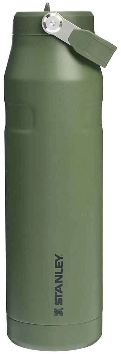 Thermal bottle with a straw The