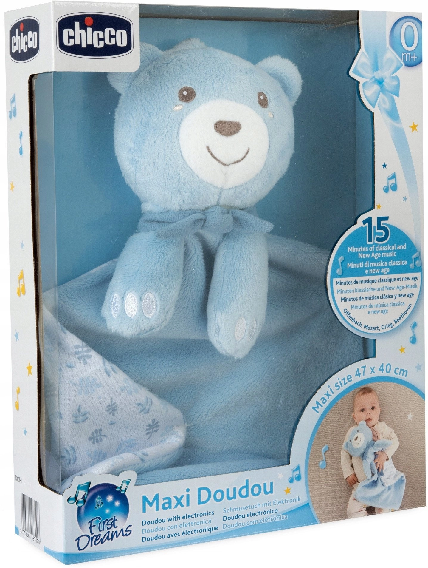 Plush teddy bear with blanket 47x40