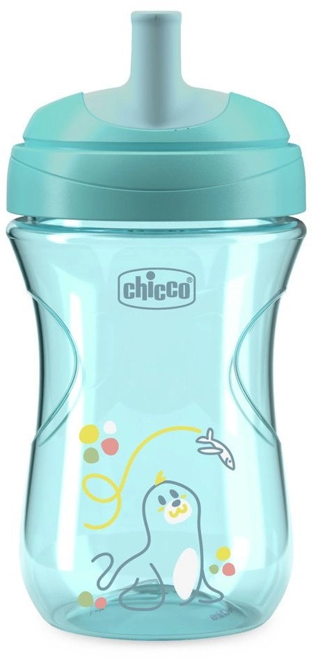 CHICCO-694125-SILVER MUG WITH S-SHAPED SPOUT 8058664180660