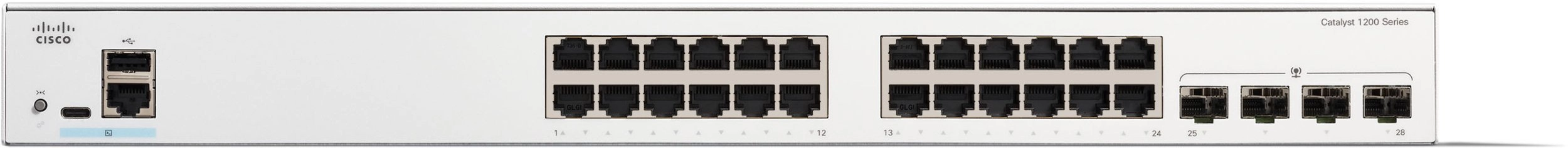 Cisco Catalyst C1200-24T-4G-RF Switch Network Connections