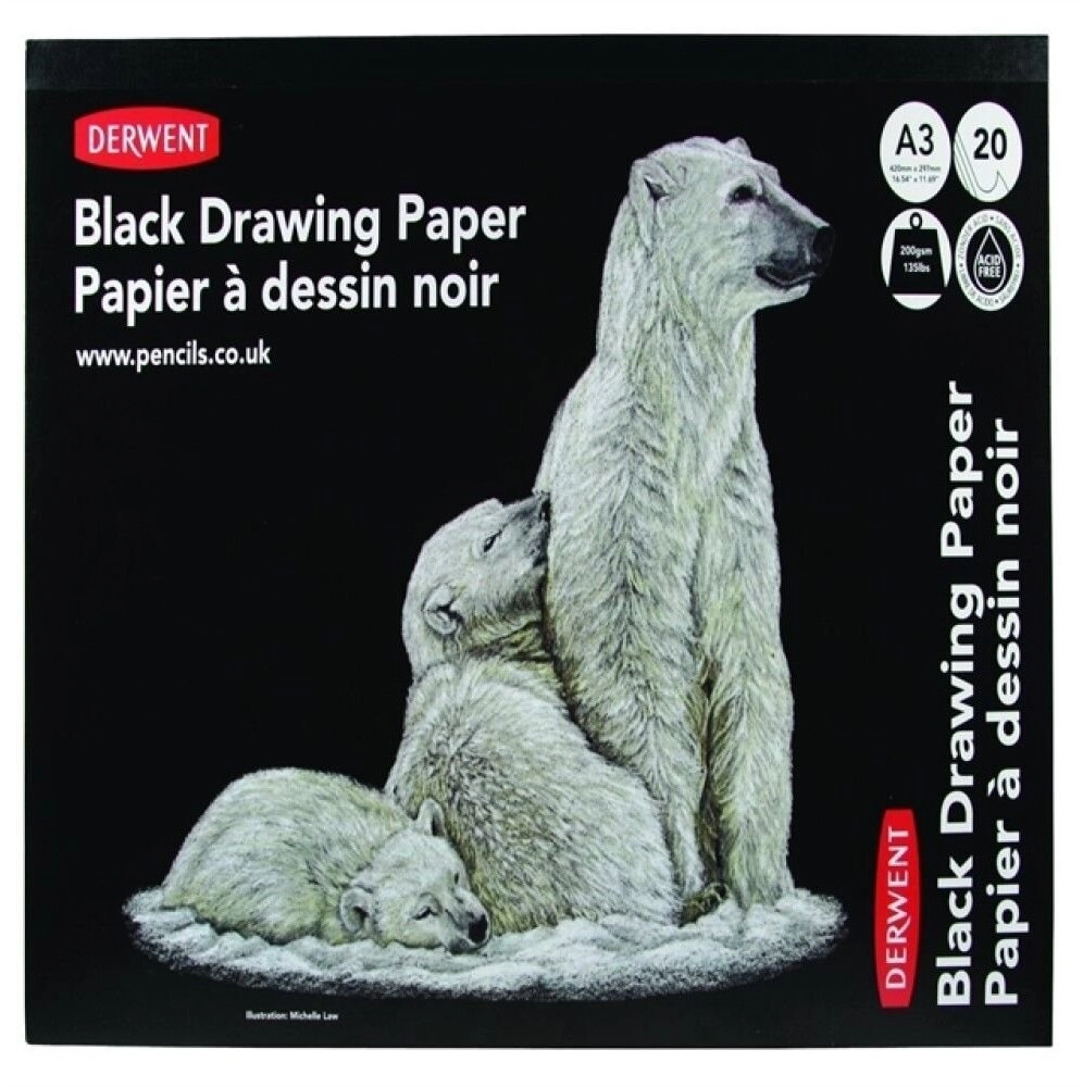 Clairefontaine Derwent Black Drawing Paper A3