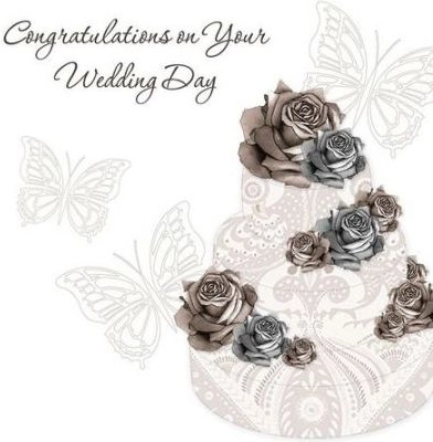 Swarovski square card CL0102 Wedding cake