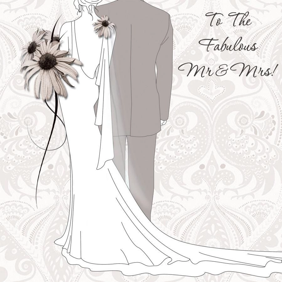 Swarovski square card CL0107 Wedding bride