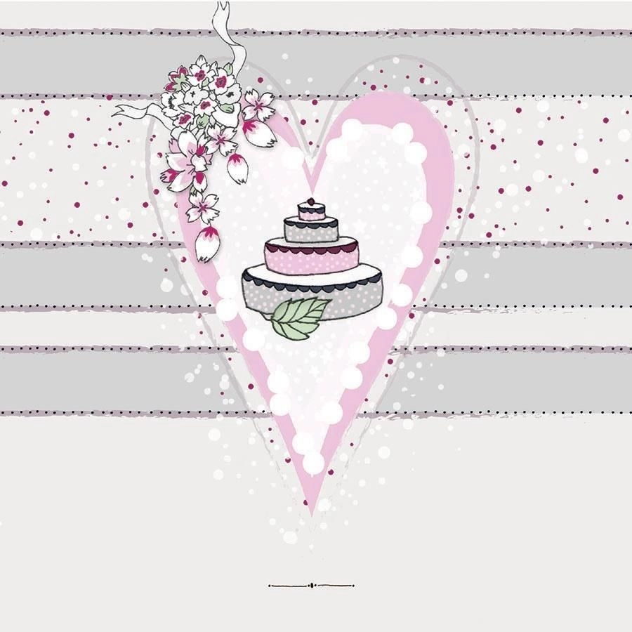 Swarovski square card CL0225 Wedding cake