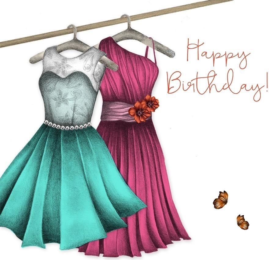 Swarovski square card CL0315 Birthday dresses