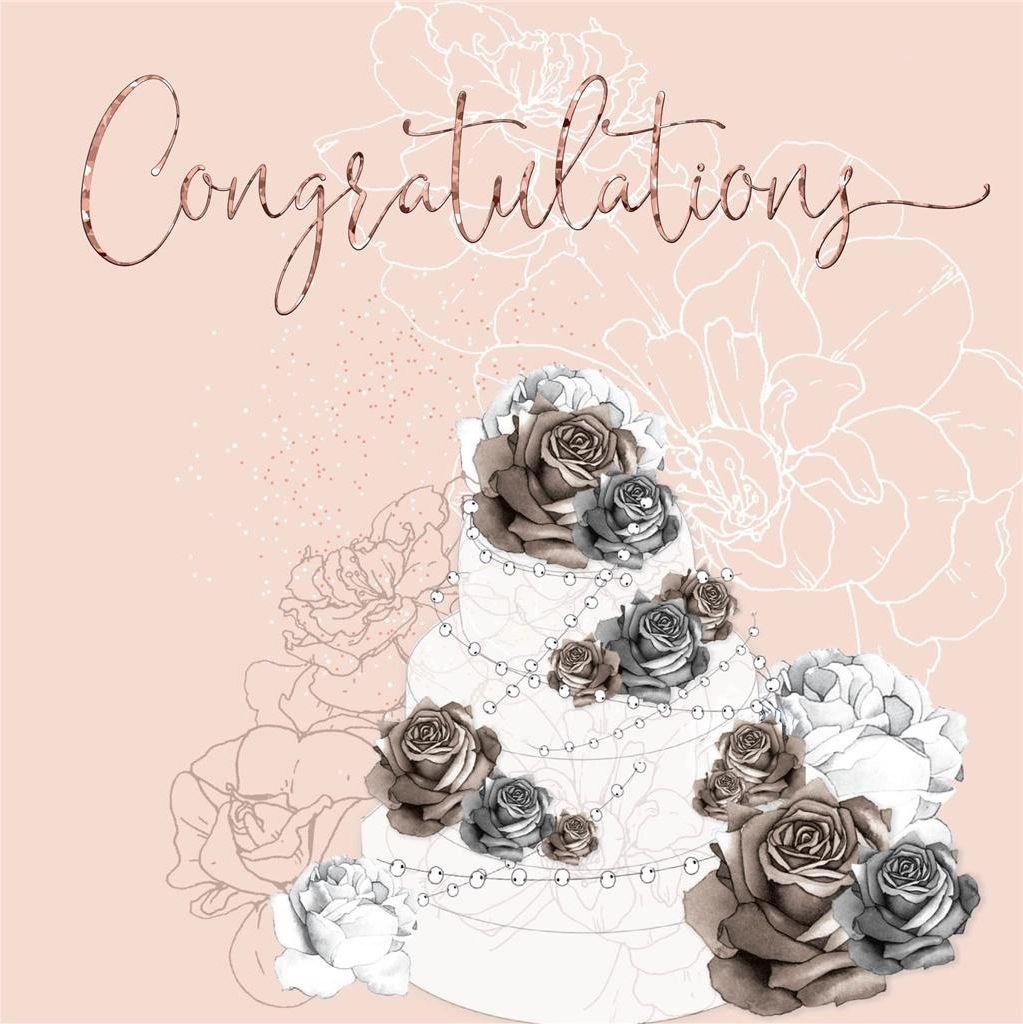Square card CL0929_SG Wedding cake (