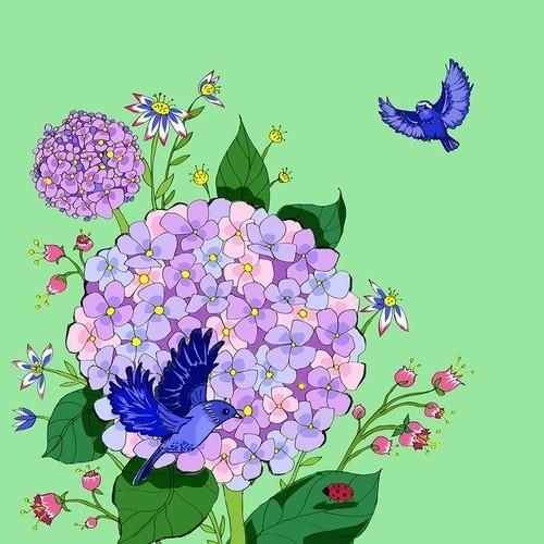 Swarovski square card CL0603 Bright flowers