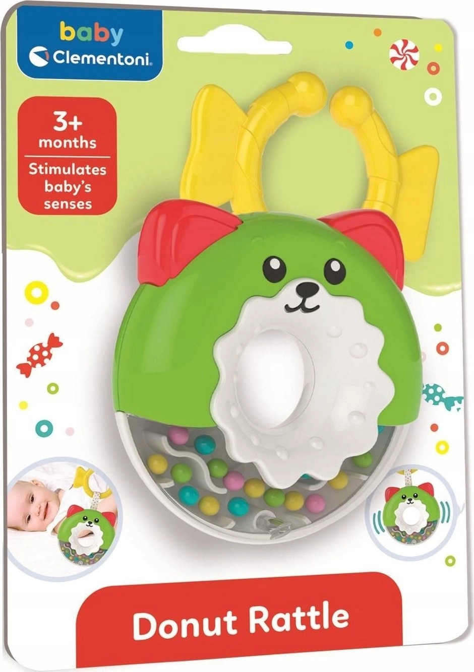 CLE BABY grzechotka donat / pšczek