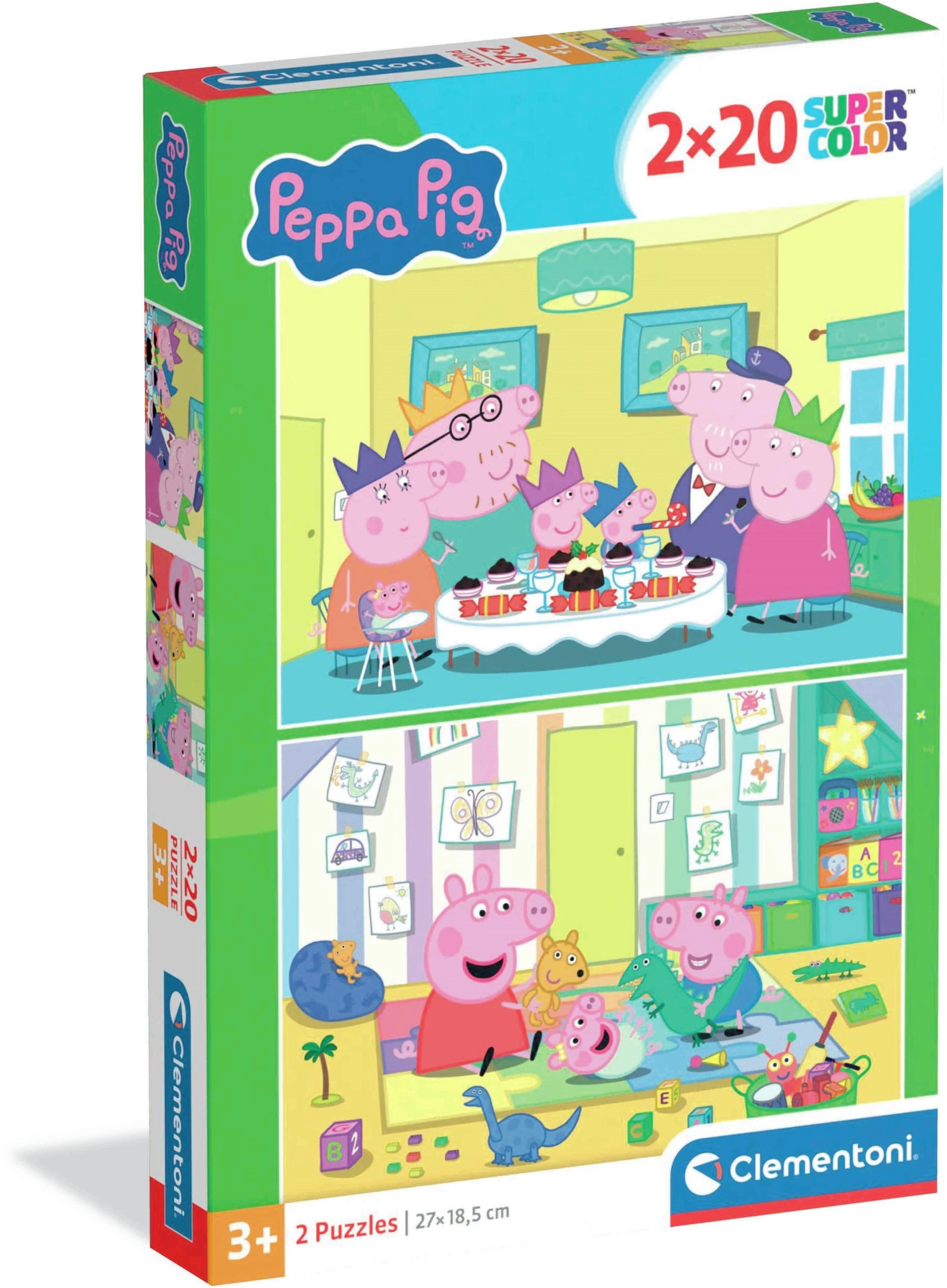 CLE puzzle 2x20 SuperKolor Peppa Pig