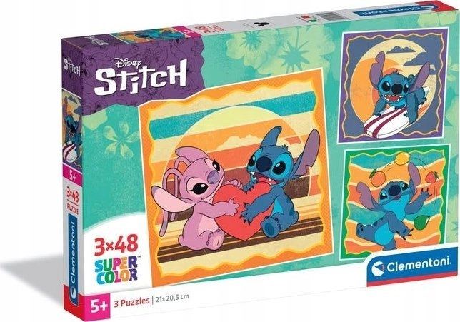 Clementoni Puzzle SuperColor Disney Stitch 3x48