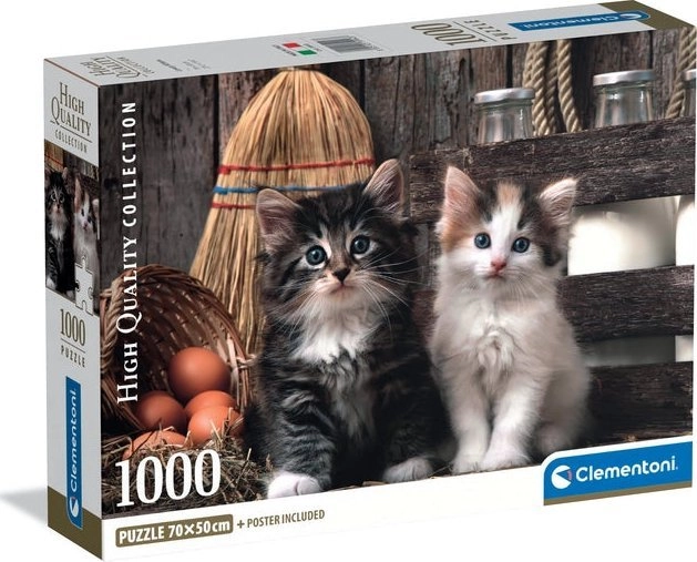 Clementoni Puzzle Compact Dear kittens 1000