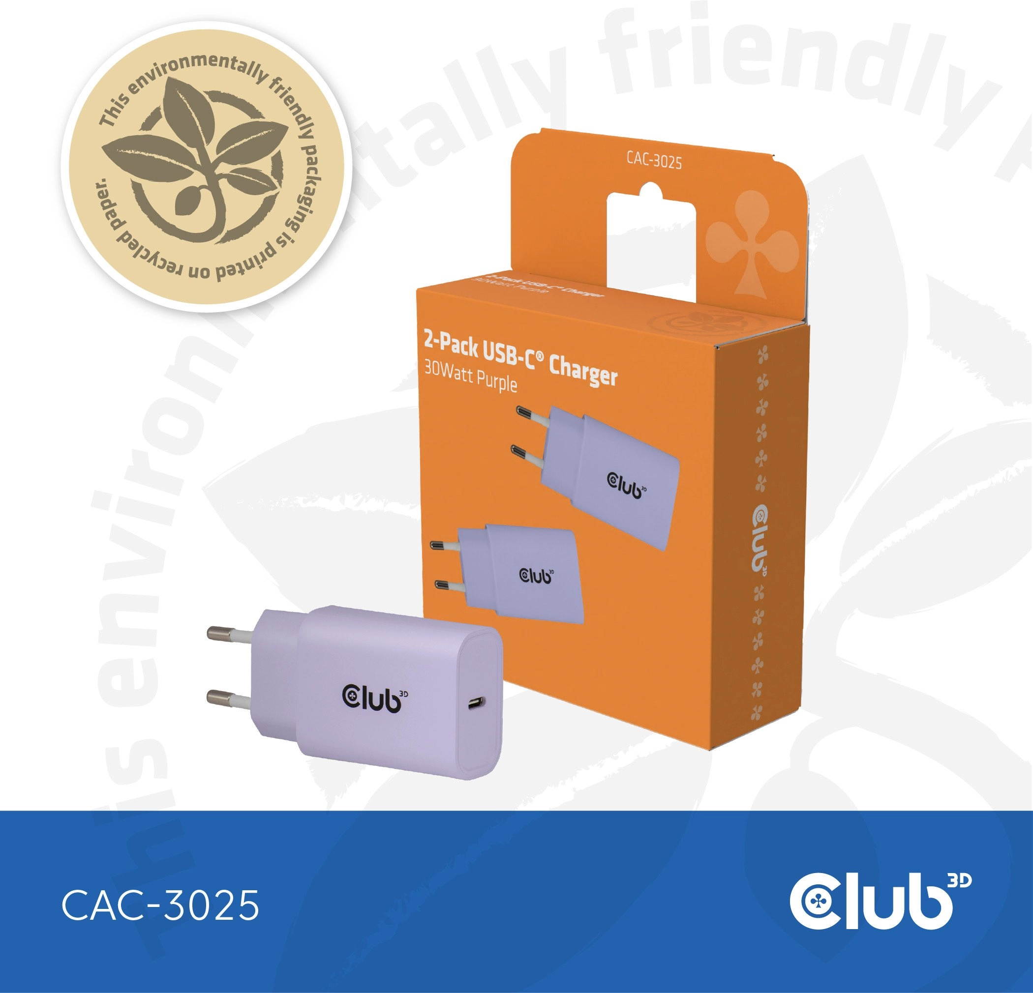 Club 3D Lifestyle Charger USB-C 30Watt