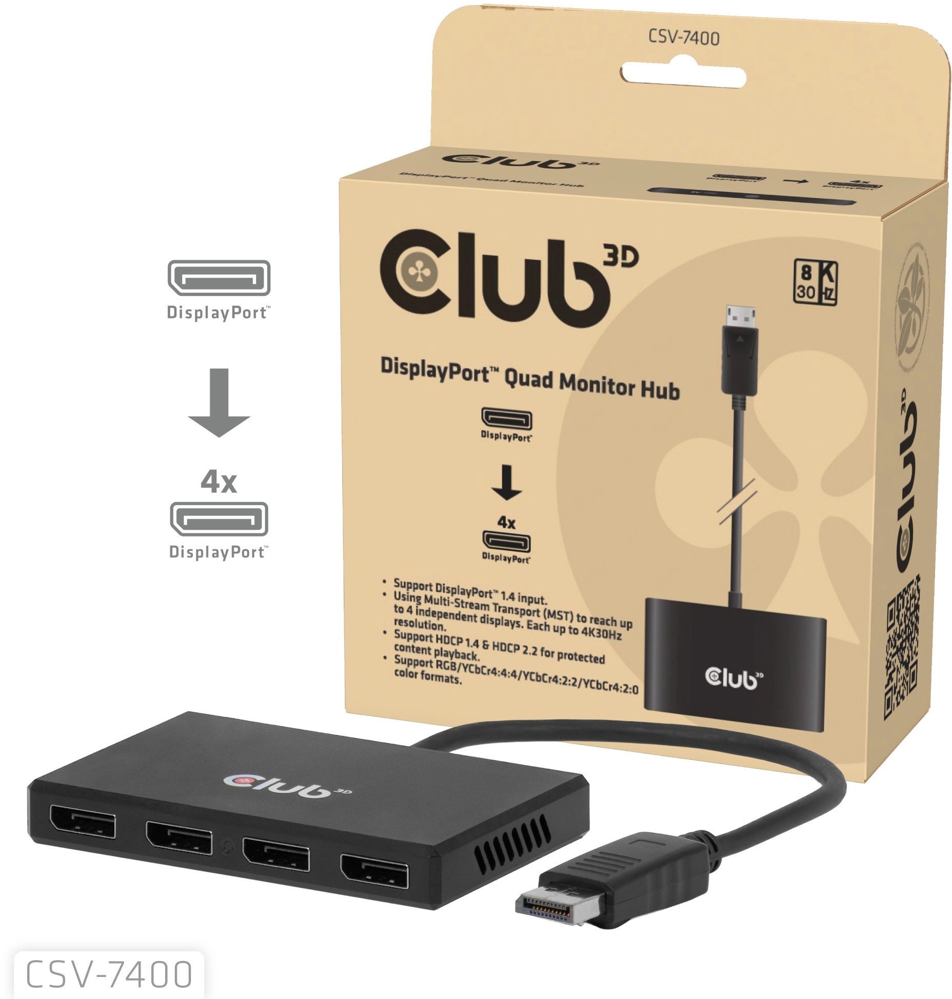 HUB USB Club 3D hub MST