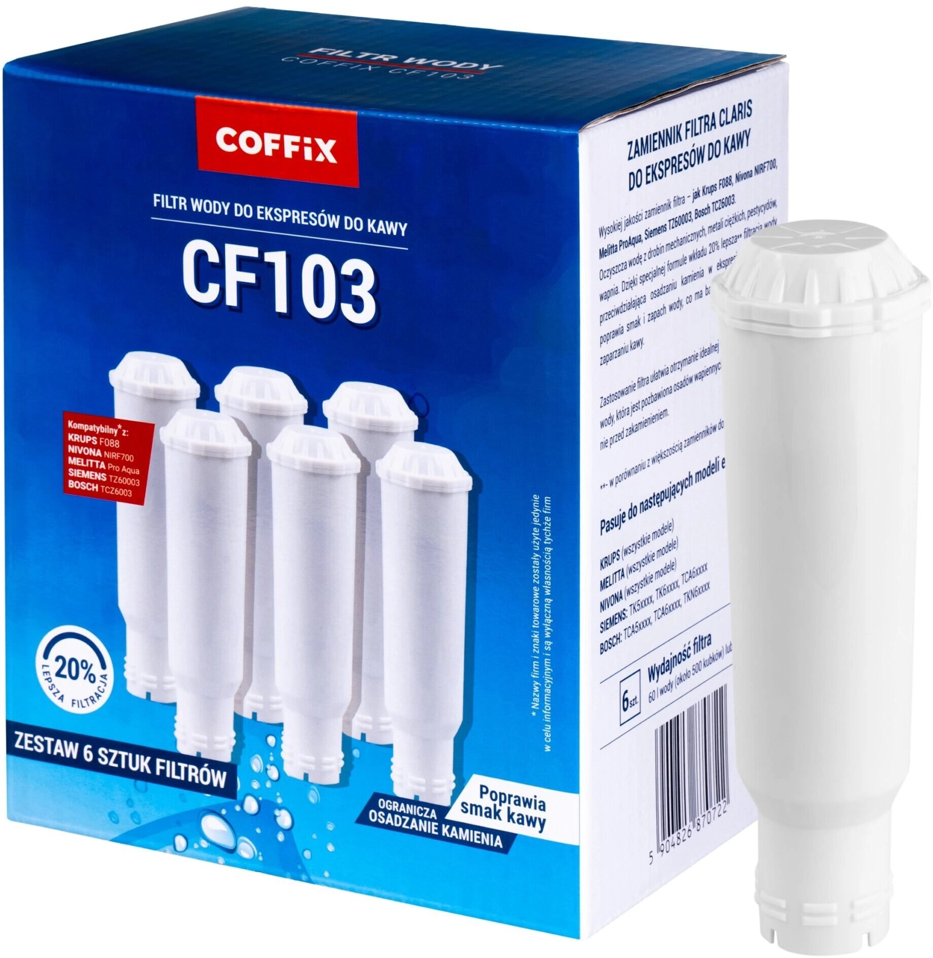 Coffix Filter for Melitta Nivona Krups
