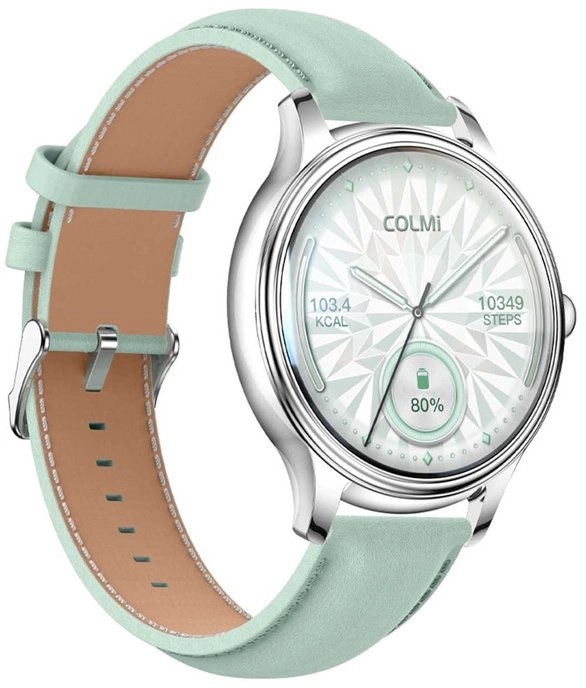 L28 Silver/Green Leather 081453 L28 Silver