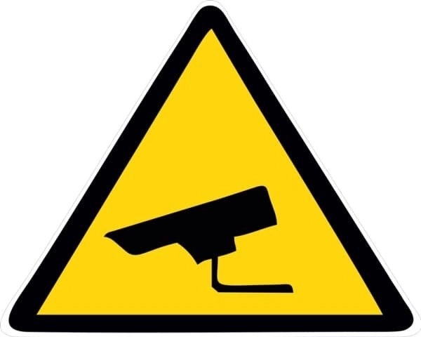 STICKER SURVEILLANCE CAMERA 159X199MM ( Lip