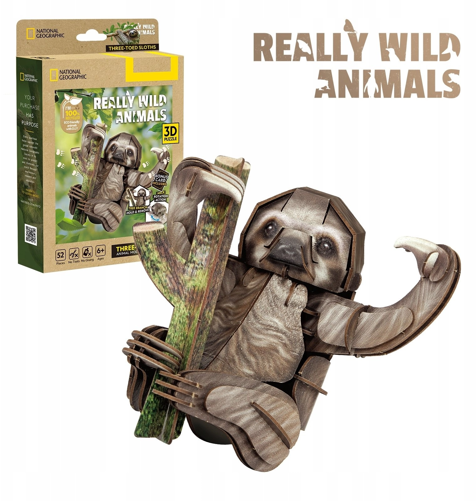 Cubicfun CUBIC FUN NATIONAL GEOGRAPHIC THREE-TOED