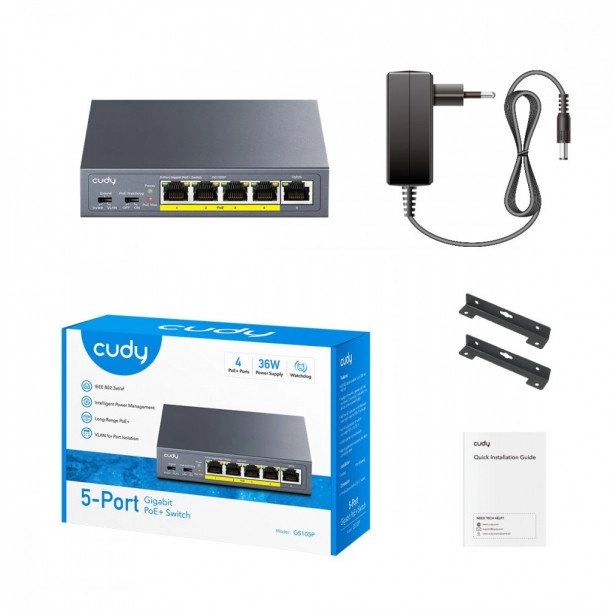 Cudy GS105P 5-Port Gigabit PoE+ Switch