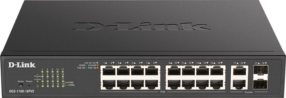 D-Link DGS-1100-18PV2  Managed  L2  Gigabit Ethernet