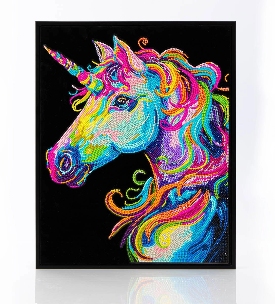 DIAMOND DOTZ ADULTS FLOCKED NEON UNICORN