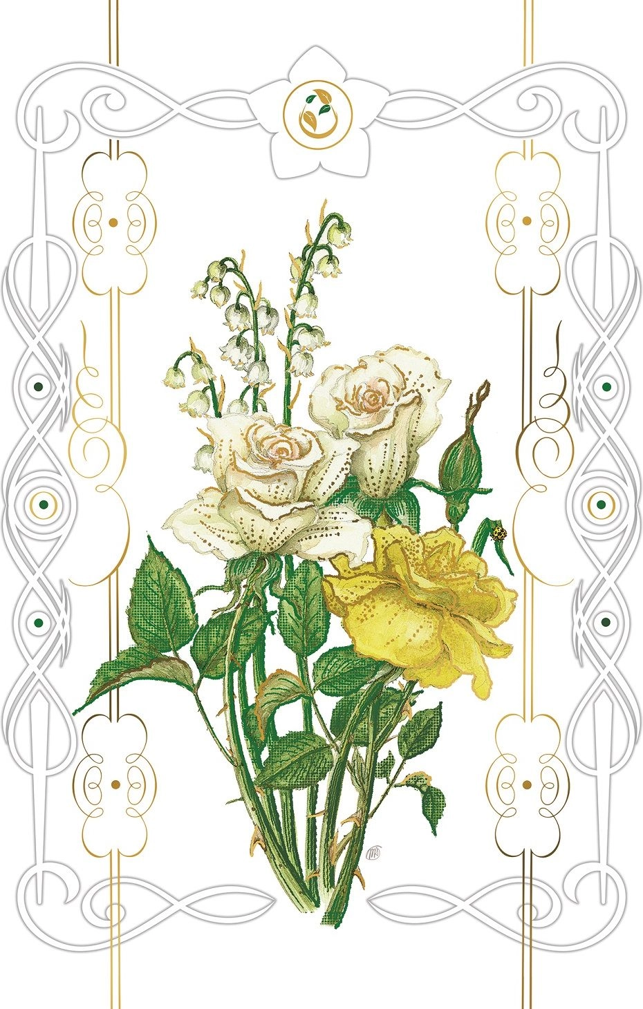 DA VINCI Roses card 12x18 cm