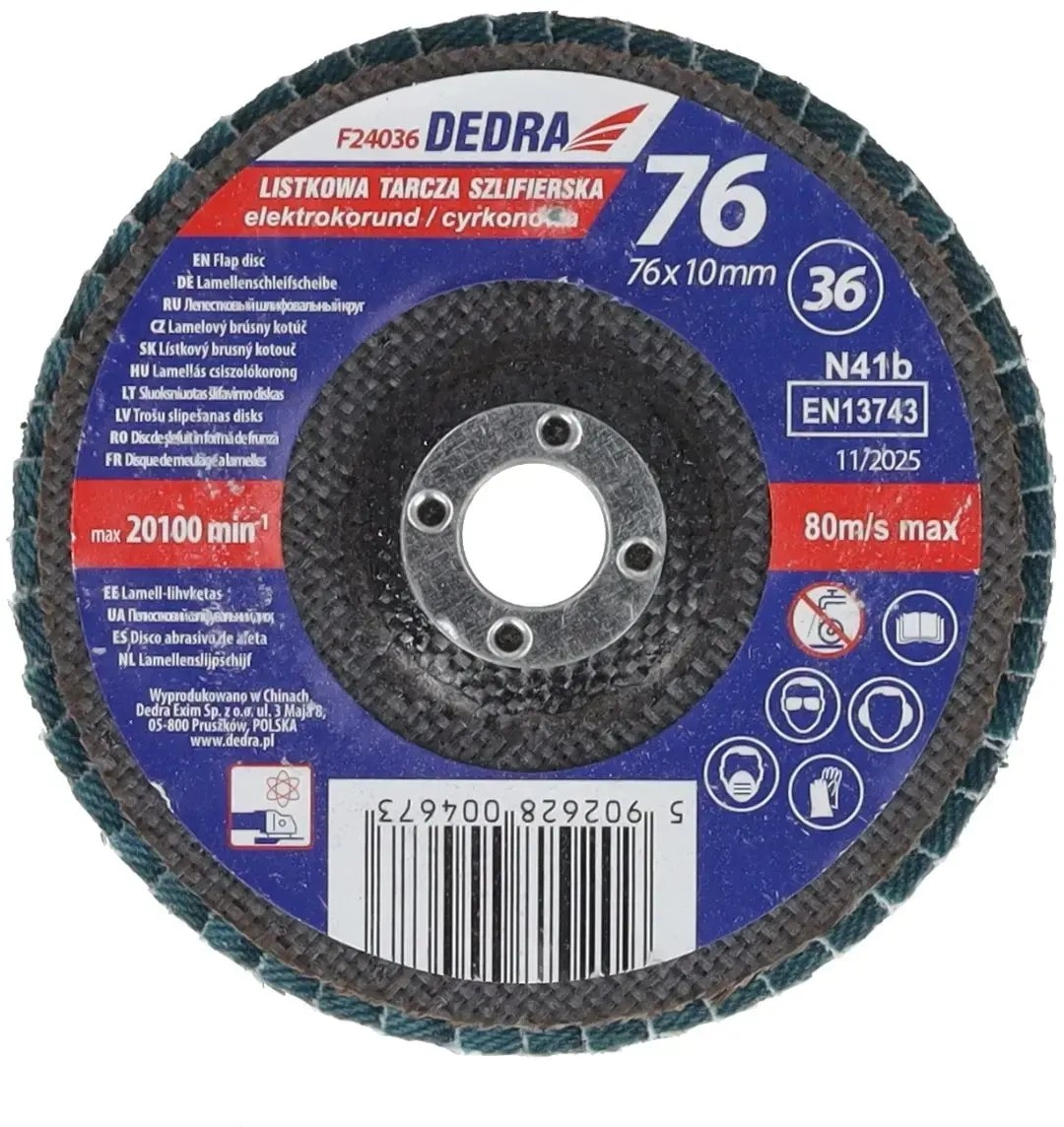 Dedra Flap grinding disc zirconium  gr