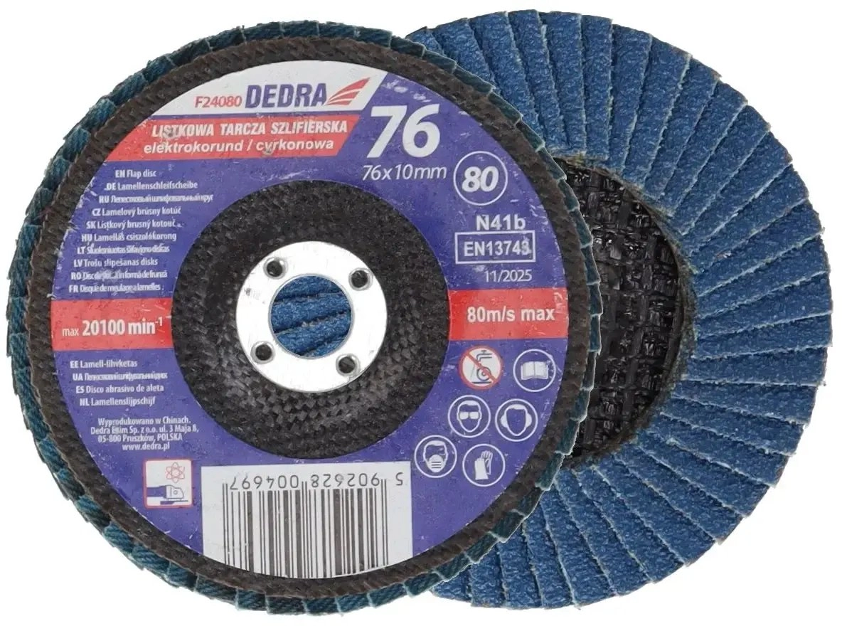Dedra Flap grinding disc zirconium  gr
