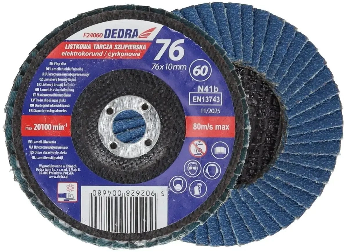 Dedra Flap grinding disc zirconium  gr