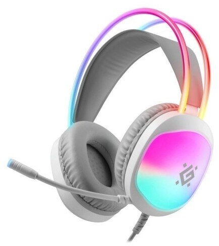 HEADPHONES DEFENDER ECLIPSE RGB WHITE 62440