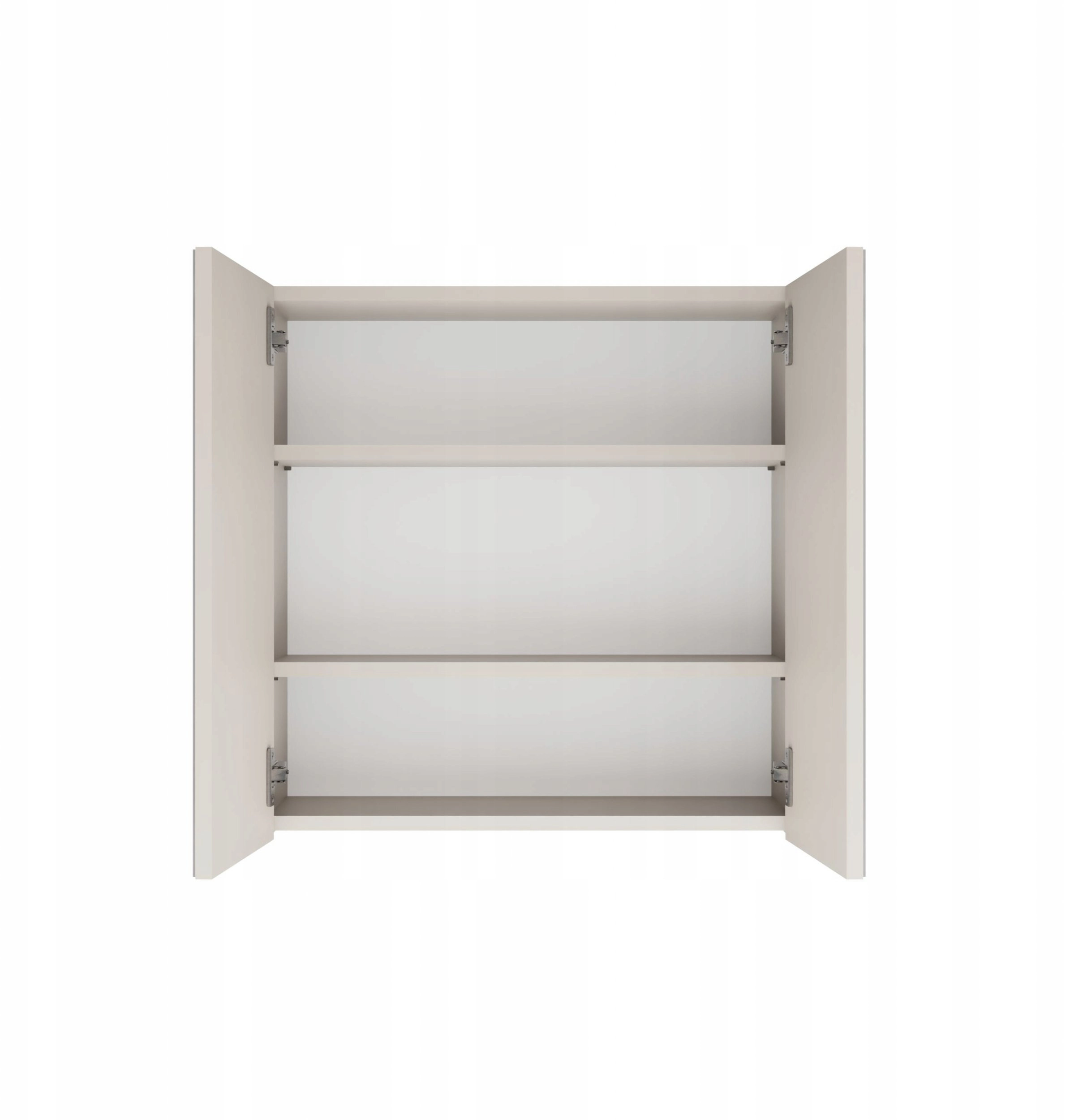 Wall-hung bathroom cabinet with mirror above