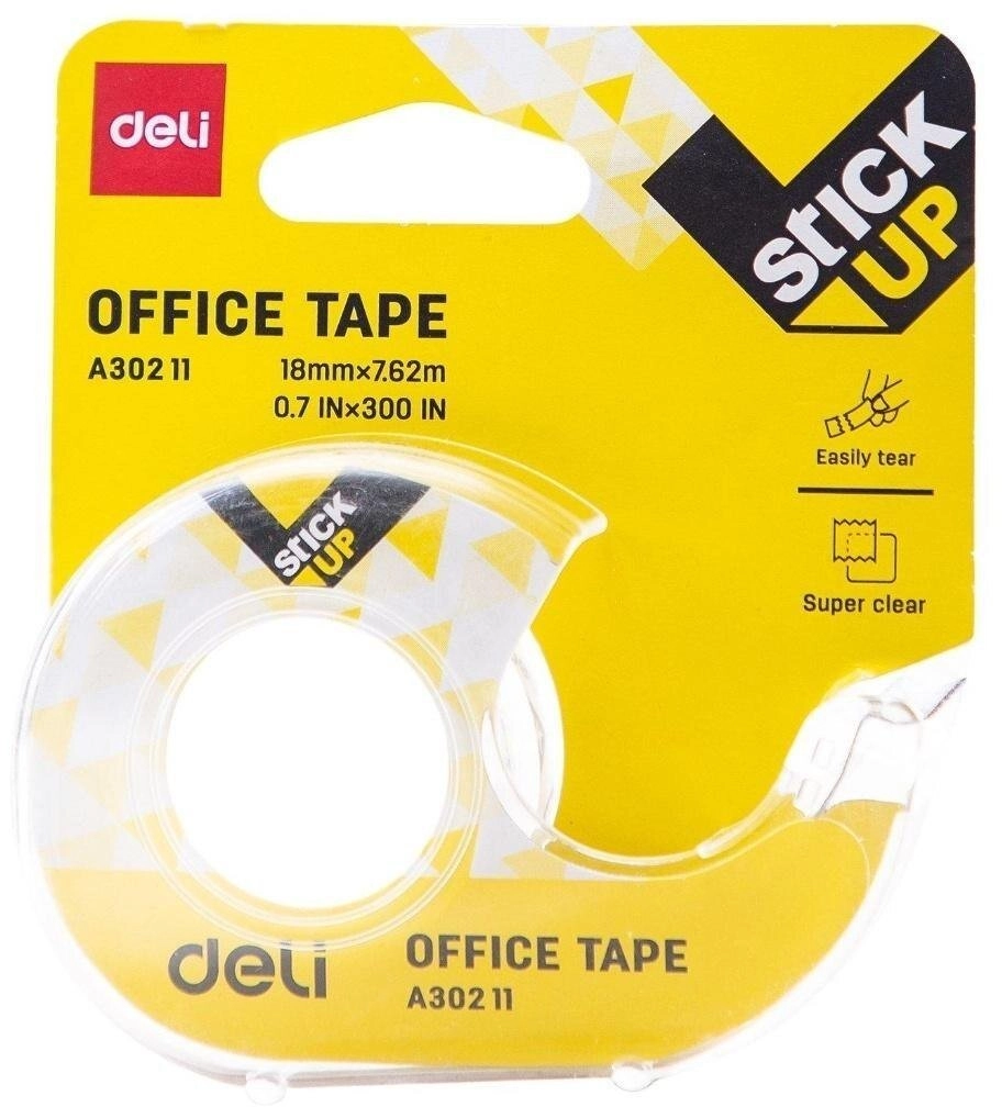 DELI adhesive tape incl. dispenser 18mmx7m