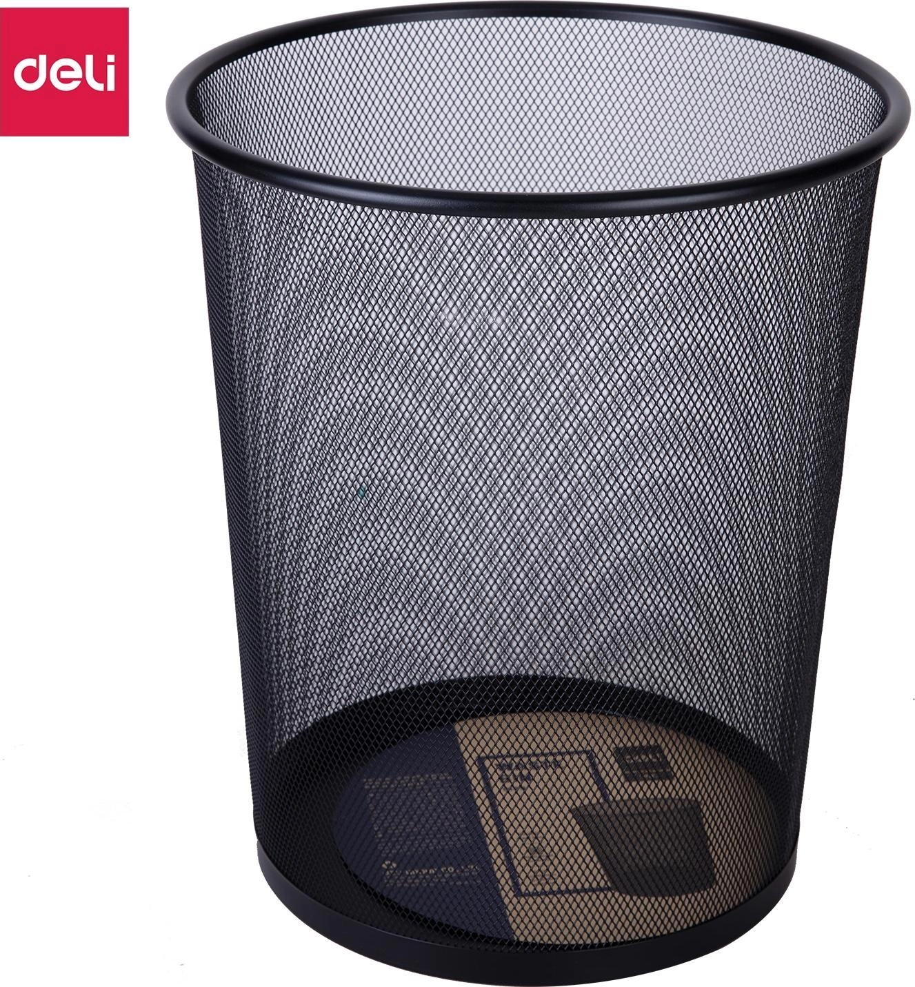 DELI waste bin mesh 18l black