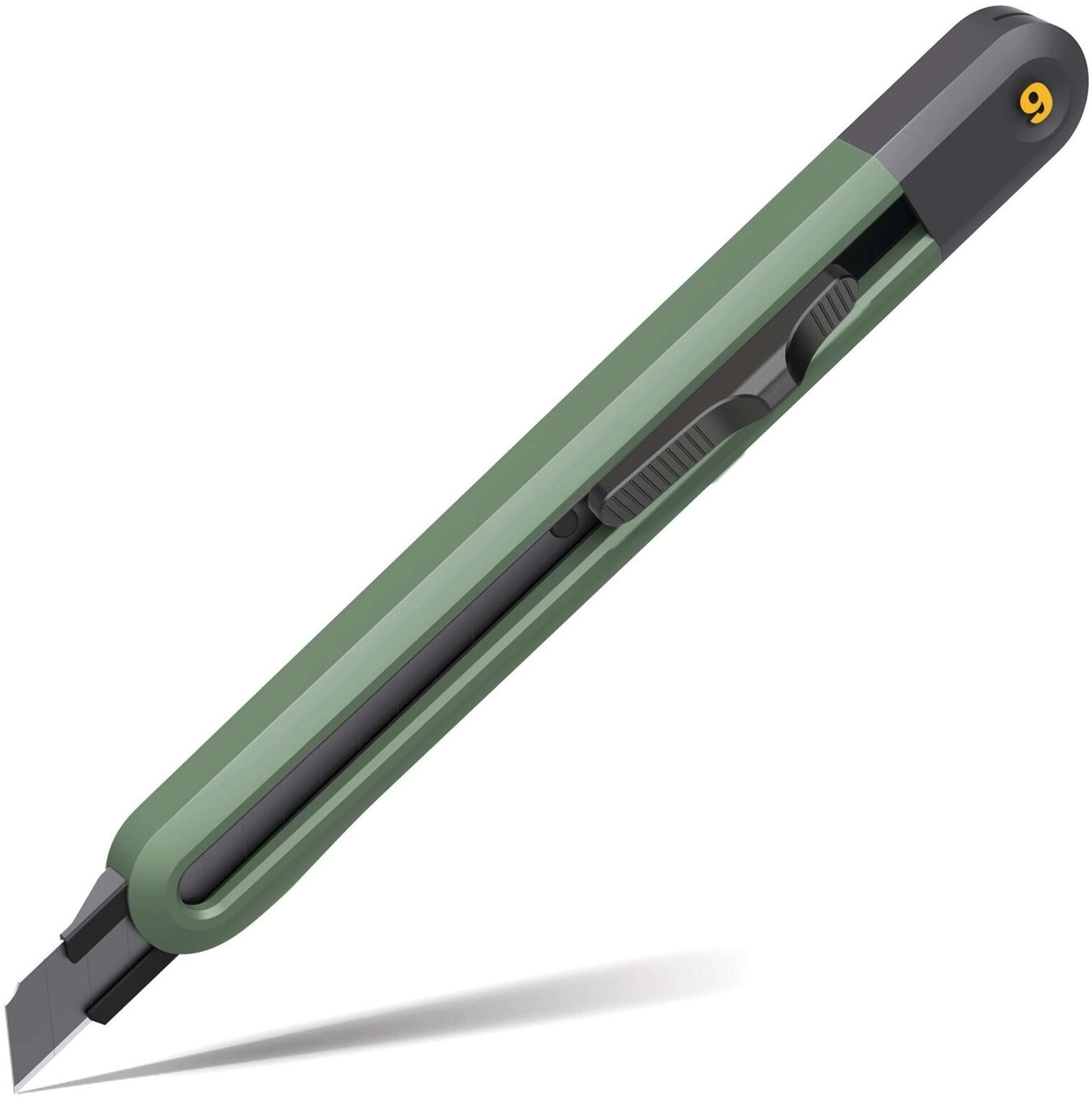 DELI Cuttermesser  Trapez 9mm  signal grün