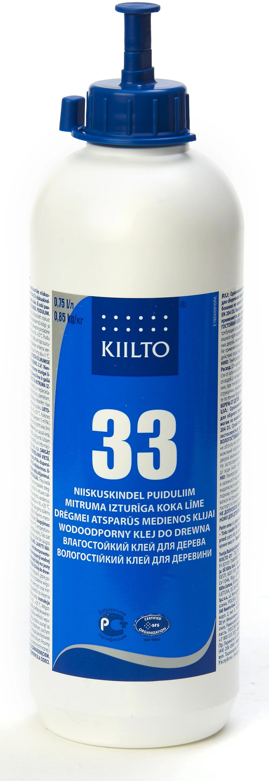 KIILTO 33 MOISTURE RESISTANT GLUE 750ML