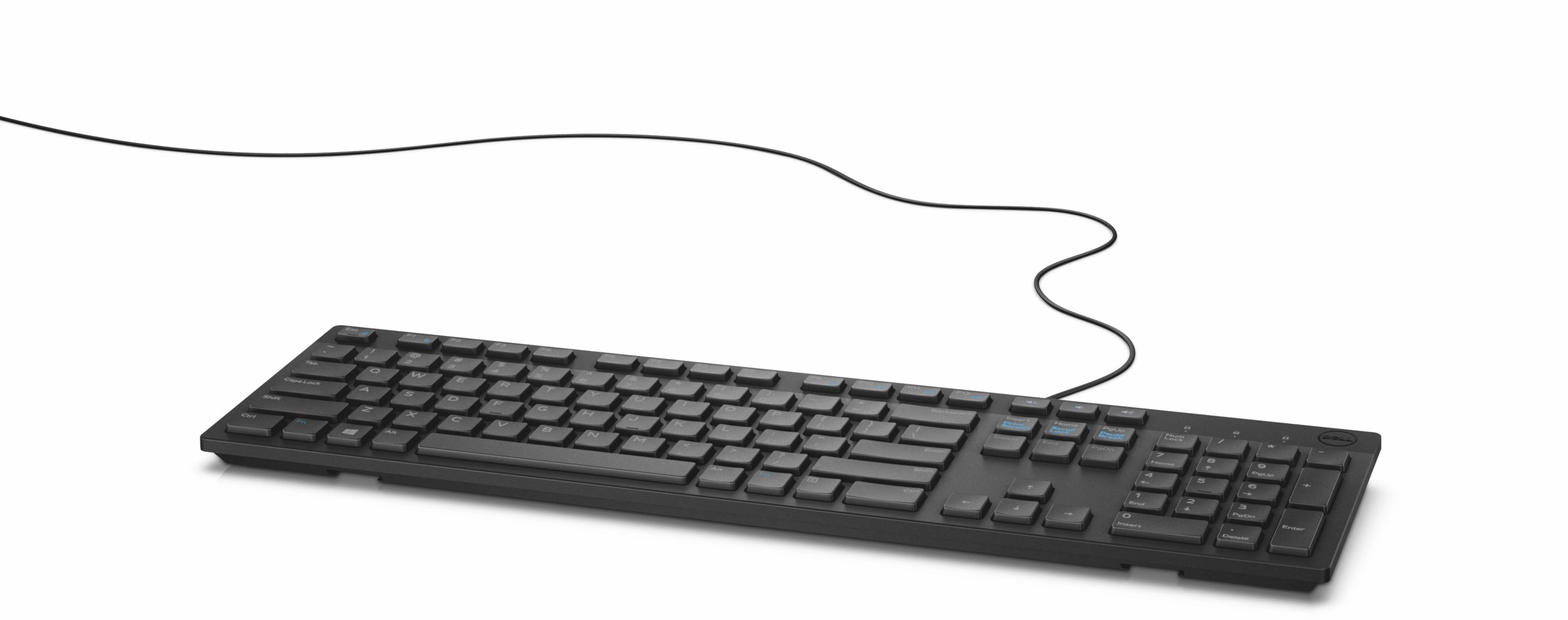 Wired multimedia keyboard with USB interface